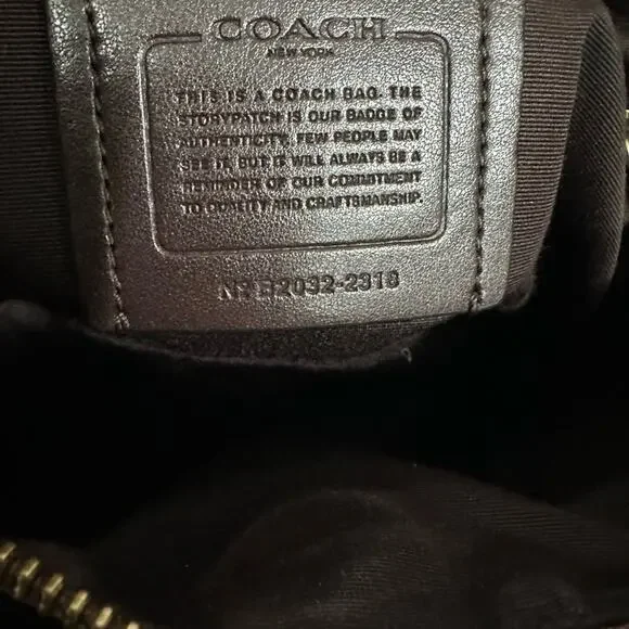 COACH Remi Navy Brown Signature Satchel Saddle Crossbody Bag MRSP $398 - Picture 13 of 15